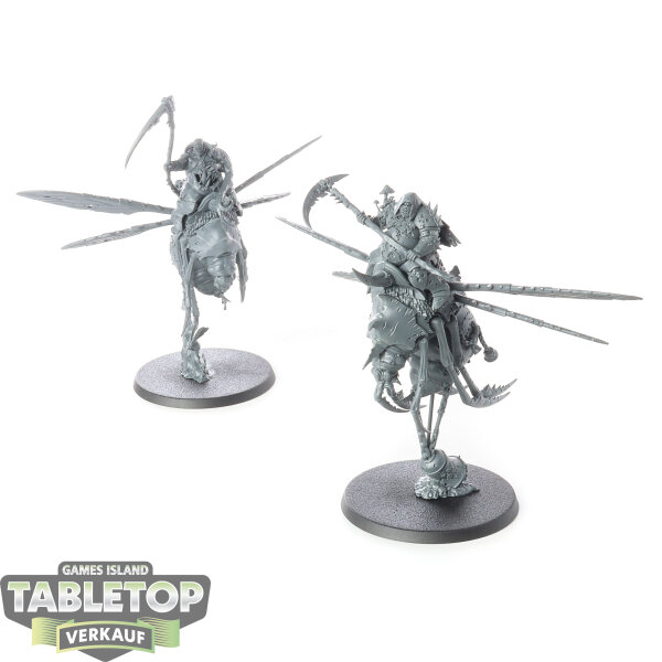 Maggotkin of Nurgle - 2 Pusgoyle Blightlords - unbemalt