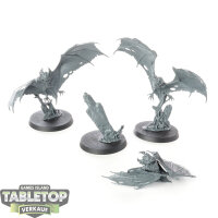 Soulblight Gravelords - 3 Fell Bats - unbemalt