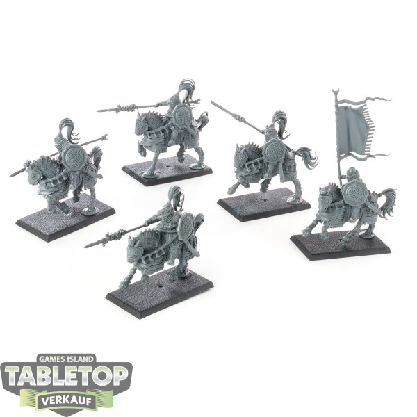 Armies of Grand Cathay - 5 Jade Lancers - unbemalt