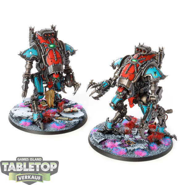 Chaos Knights - 2x War Dog Karnivores - bemalt