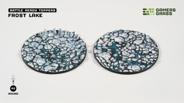 GamersGrass - Battle Ready Toppers - Frost Lake - Round 60mm (2x)