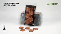 GamersGrass - Battle Ready Toppers - Molten Lava - Round 40mm (5x)