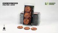 GamersGrass - Battle Ready Toppers - Molten Lava - Round 50mm (3x)