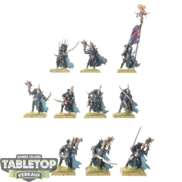 Dark Elves - 10 Black Ark Corsairs - bemalt