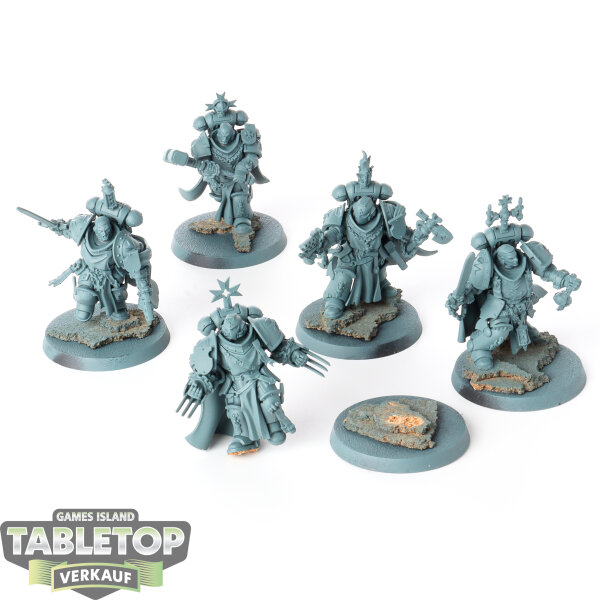 Black Templars - 5 Sword Brethren - grundiert