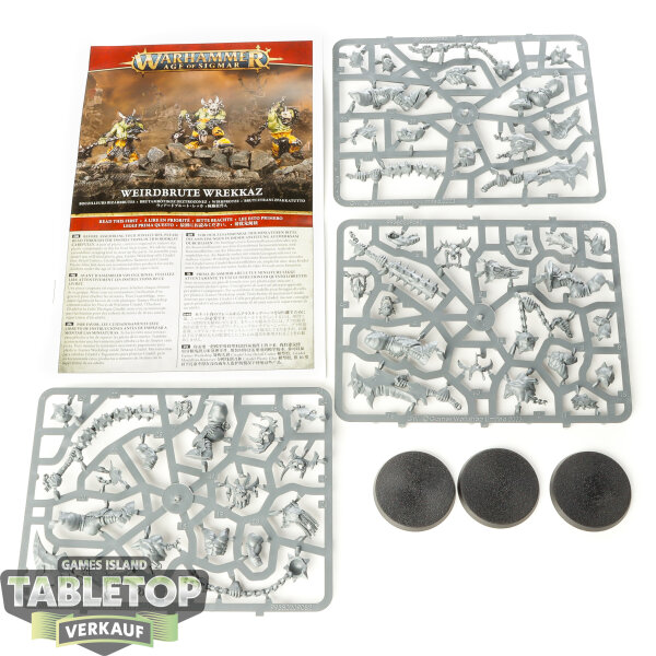 Orruk Warclans - 3 Weirdbrute Wrekkaz - im Gussrahmen