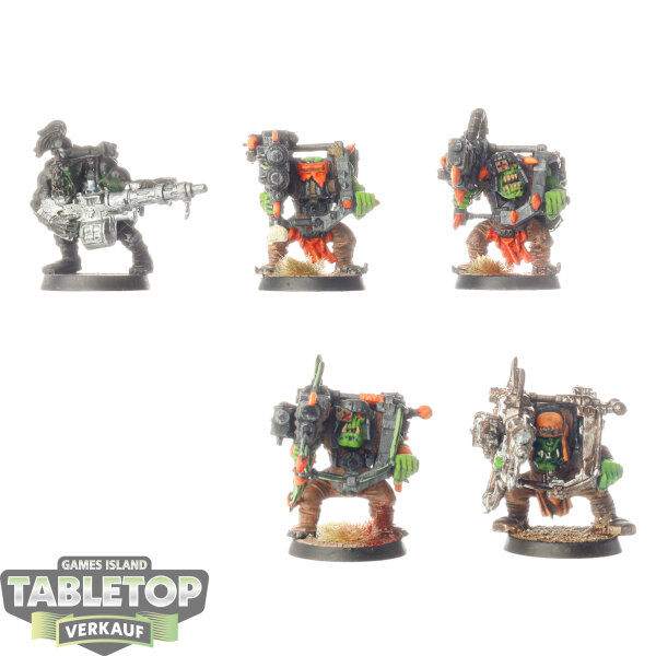 Orks - 5x Ork Lootas - teilweise bemalt