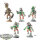 Orks - 5x Ork Stormboyz - teilweise bemalt