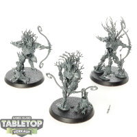 Sylvaneth - 3 Kurnoth Hunters with greatbows - unbemalt