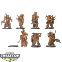 Death Guard - 7x Plague Marines - bemalt