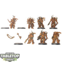 Death Guard - 7x Plague Marines - bemalt