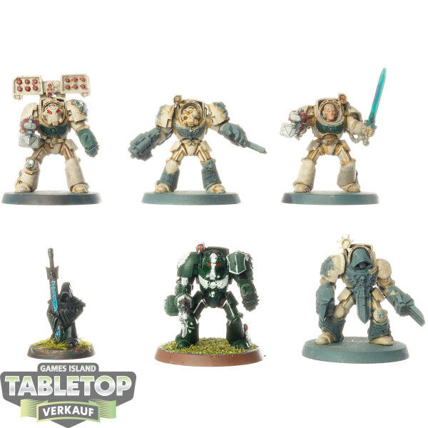 Dark Angels - 5x Deathwing Terminators klassisch - teilweise bemalt