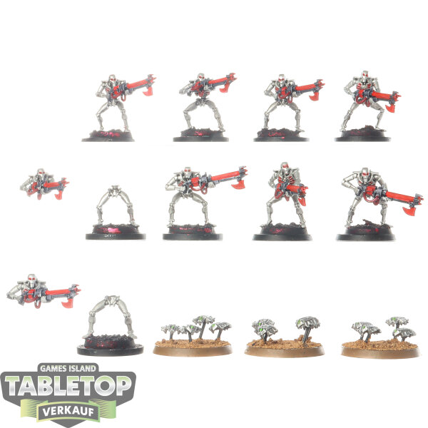 Necrons - 10 Necron Warriors classic - bemalt