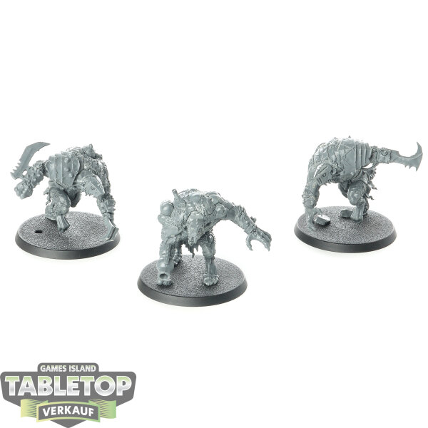 Skaven - 3 Rat Ogors - unbemalt