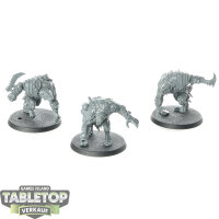 Skaven - 3 Rat Ogors - unbemalt