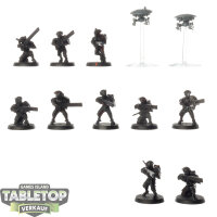 Tau Empire - 10x Fire Warriors Strike Team - grundiert