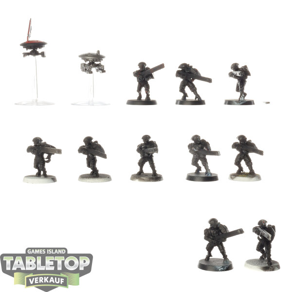 Tau Empire - 10x Fire Warriors Strike Team - teilweise bemalt