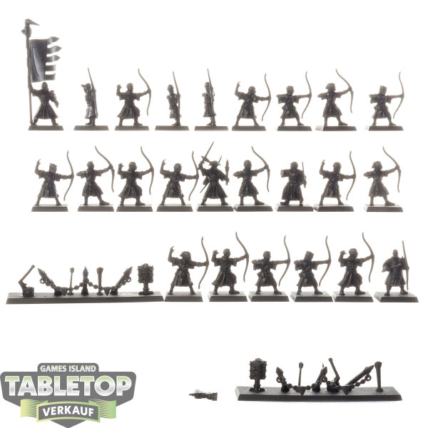 Kingdom of Bretonnia - 24x Peasant Bowmen - grundiert