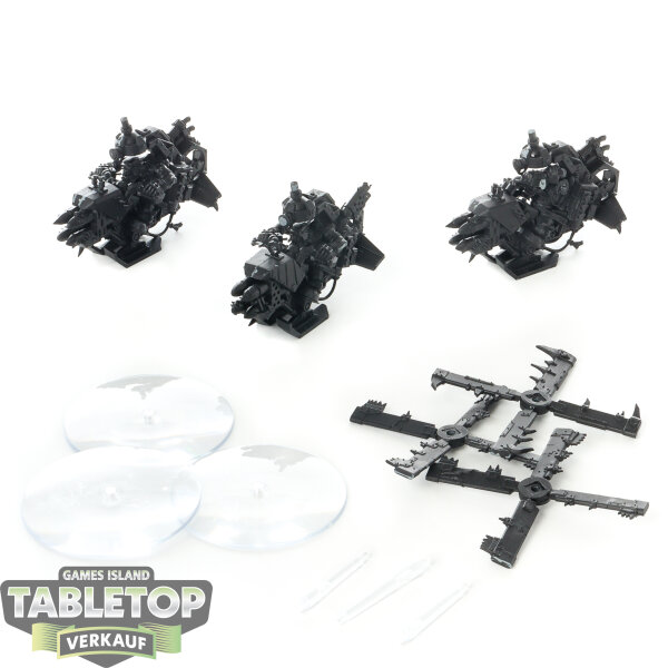 Orks - 3x Deffkoptas klassisch - grundiert