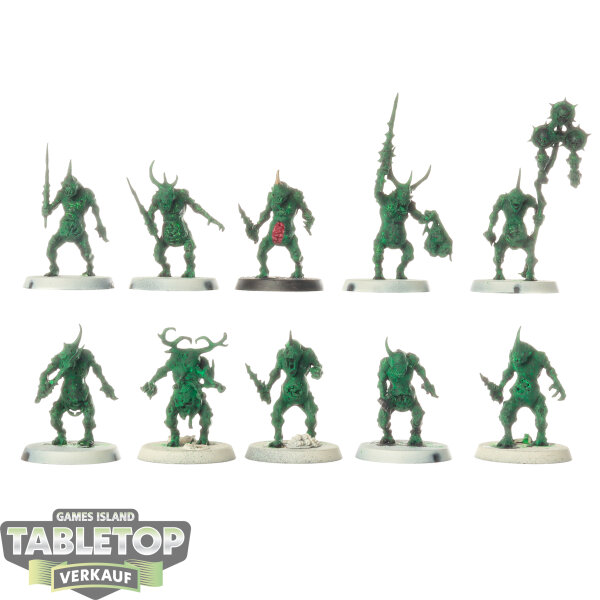 Maggotkin of Nurgle - 10 x Plaguebearers - teilweise bemalt