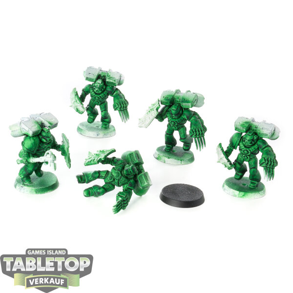Space Marines - 5 Vanguard Veteran Squad - teilweise bemalt