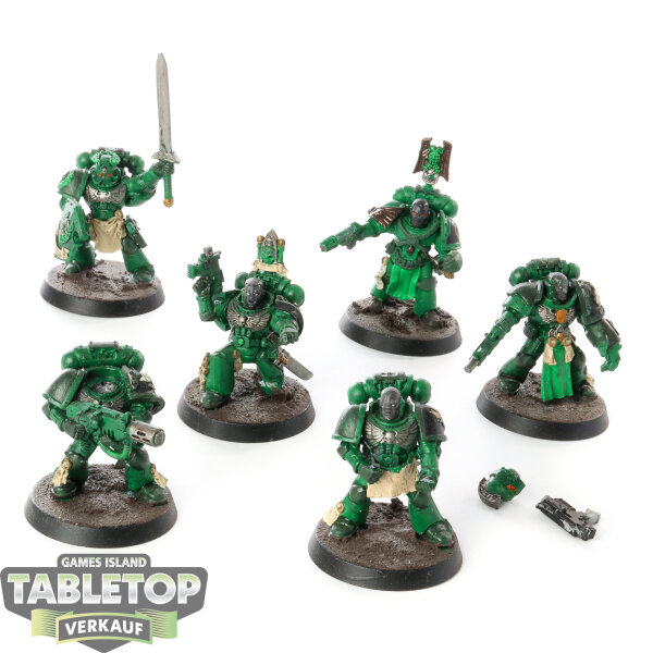 Salamanders - 6 Command Squad - teilweise bemalt