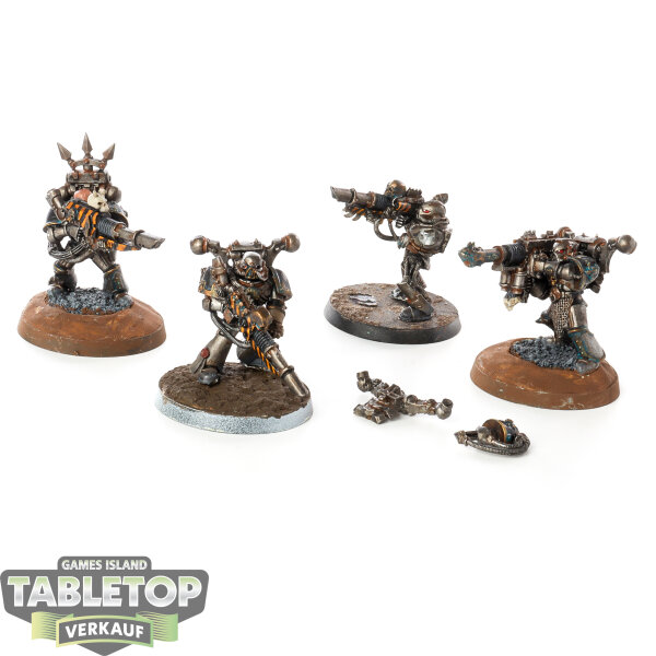Chaos Space Marines - 4 Havocs classic - bemalt