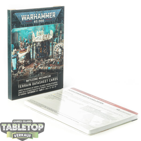 Gelände - Battlezone Mechanicum Terrain Datasheet Cards - deutsch