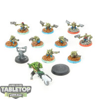 Orks - 11x Ork Gretchin - teilweise bemalt