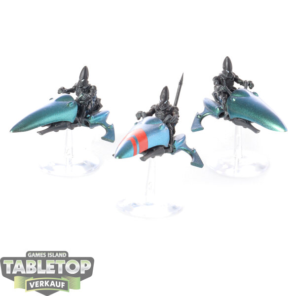 Aeldari - 3x Windriders klassisch - bemalt