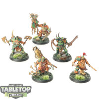 Maggotkin of Nurgle - 5 Putrid Blightkings - bemalt