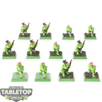 Lizardmen - 12 Lizardman skinks classic - bemalt