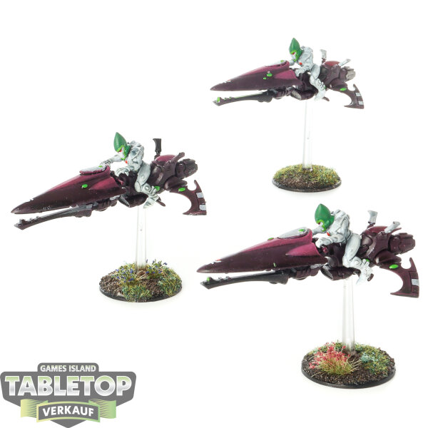 Aeldari - 3 Windriders - bemalt