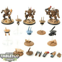 Tau Empire - 3x XV8 Crisis Battlesuit Team - teilweise...