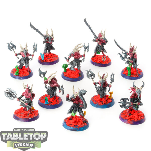 Disciples of Tzeentch - 10 Tzaangors - bemalt