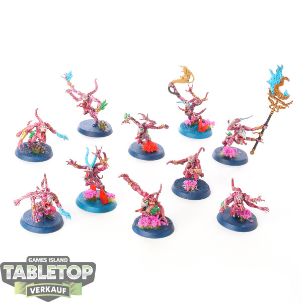 Disciples of Tzeentch - 10 Pink Horrors - bemalt