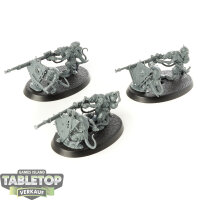 Skaven - 3 Warplock Jezzails - unbemalt
