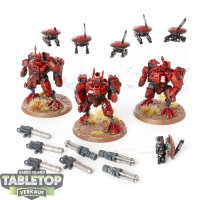 Tau Empire - 3x XV8 Crisis Battlesuit Team - bemalt