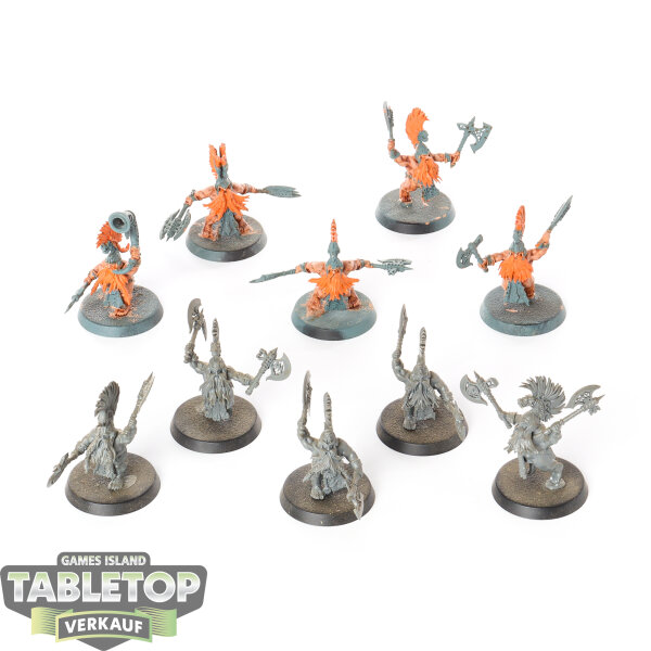 Fyreslayers - 10x Vulkite Berzerkers - teilweise bemalt