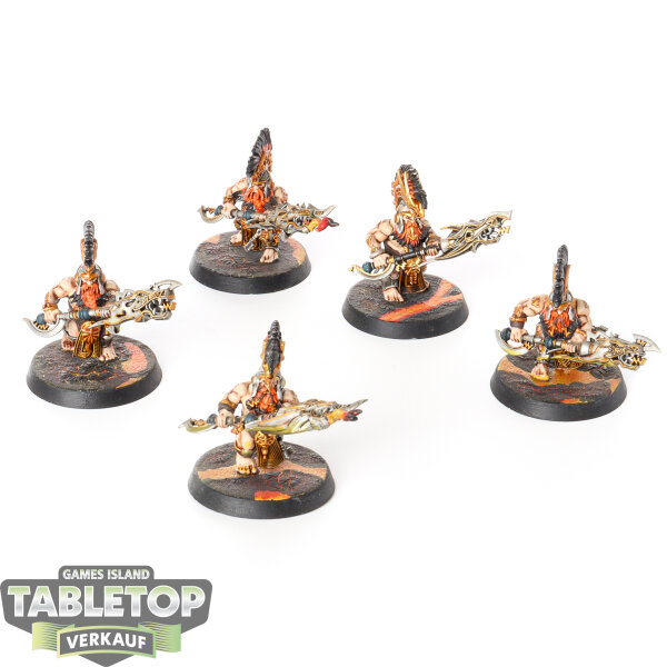 Fyreslayers - 5x Auric Hearthguard - bemalt