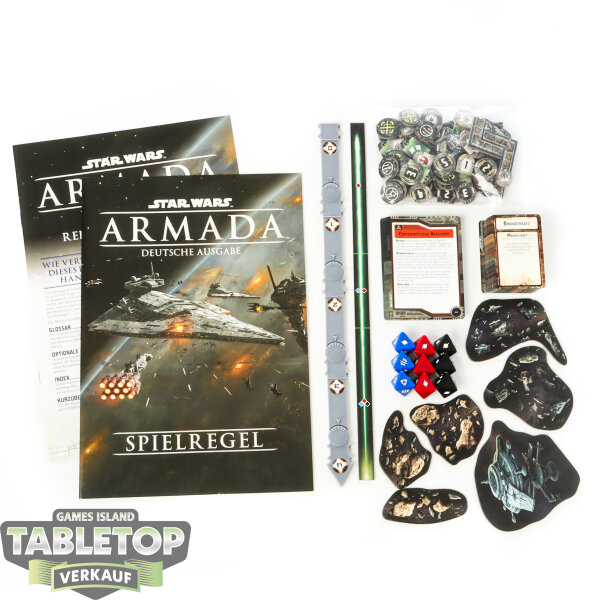 Star Wars Armada - Star Wars: Armada Core Set - Rules, Gelände, Tokens, Cards, Dices, Movement & Range Tools - deutsch