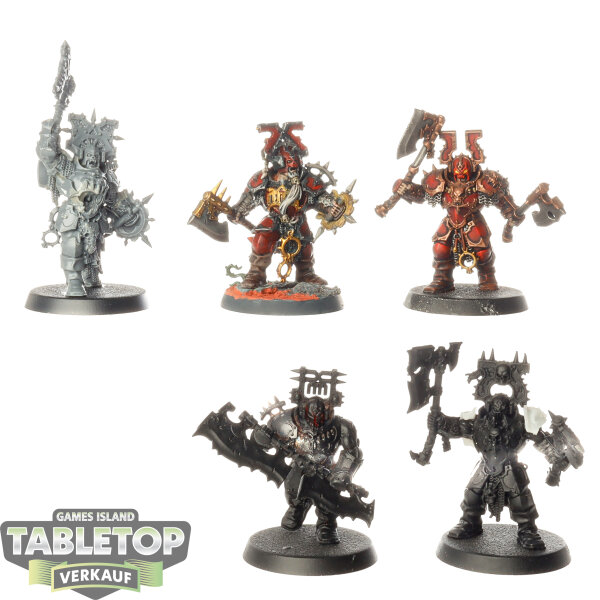 Blades of Khorne - 5 x Blood Warriors - teilweise bemalt