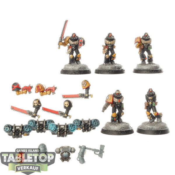 Imperial Fists - 5x Death Company klassisch - teilweise bemalt