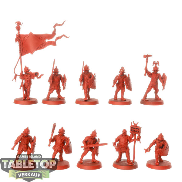 Cities of Sigmar - 10x Freeguild Steelhelms - grundiert