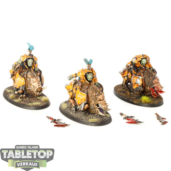 Orruk Warclans - 3x Gore-gruntas - bemalt