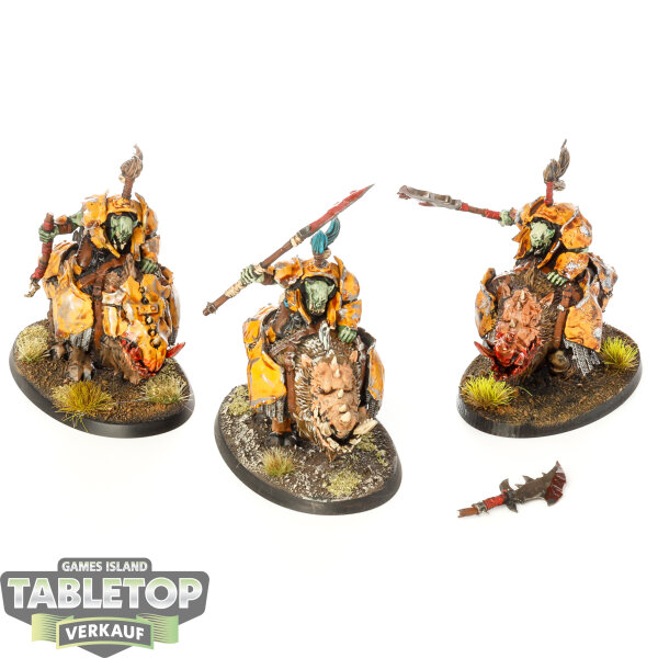 Orruk Warclans - 3x Gore-gruntas - bemalt