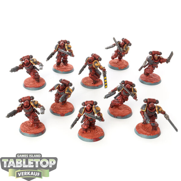 Blood Angels - 10 Assault Intercessor Squad - bemalt