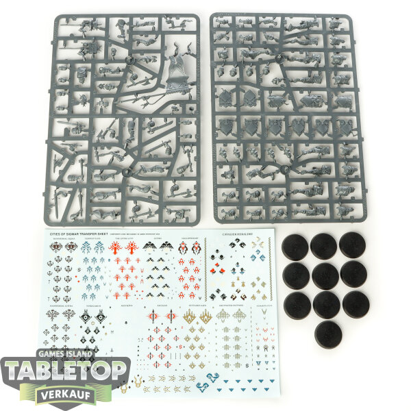 Cities of Sigmar - 10 x Freeguild Steelhelms - im Gussrahmen