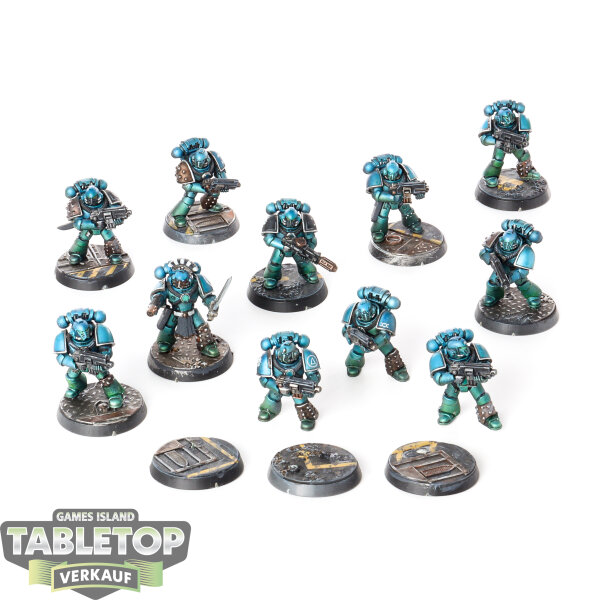 Horus Heresy - 11x Alpha Legion MKIV Tactical Squad - bemalt