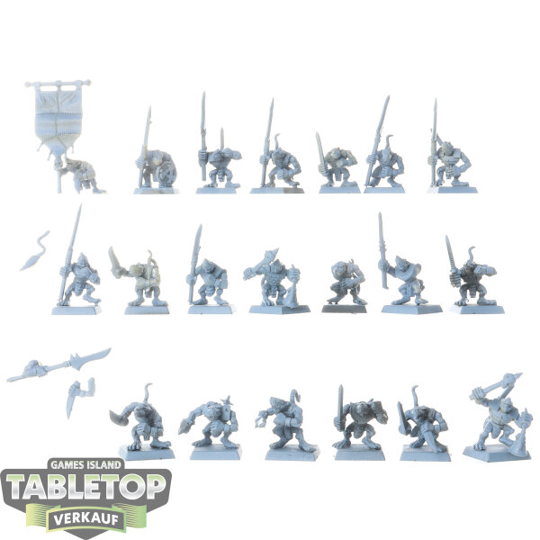 Skaven - 20x Clanrats klassisch - teilweise bemalt